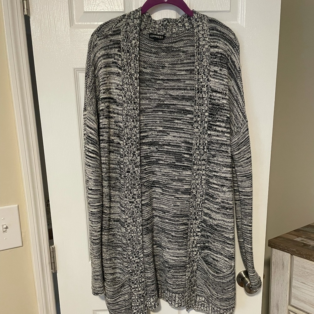 EUC express marble cardigan
